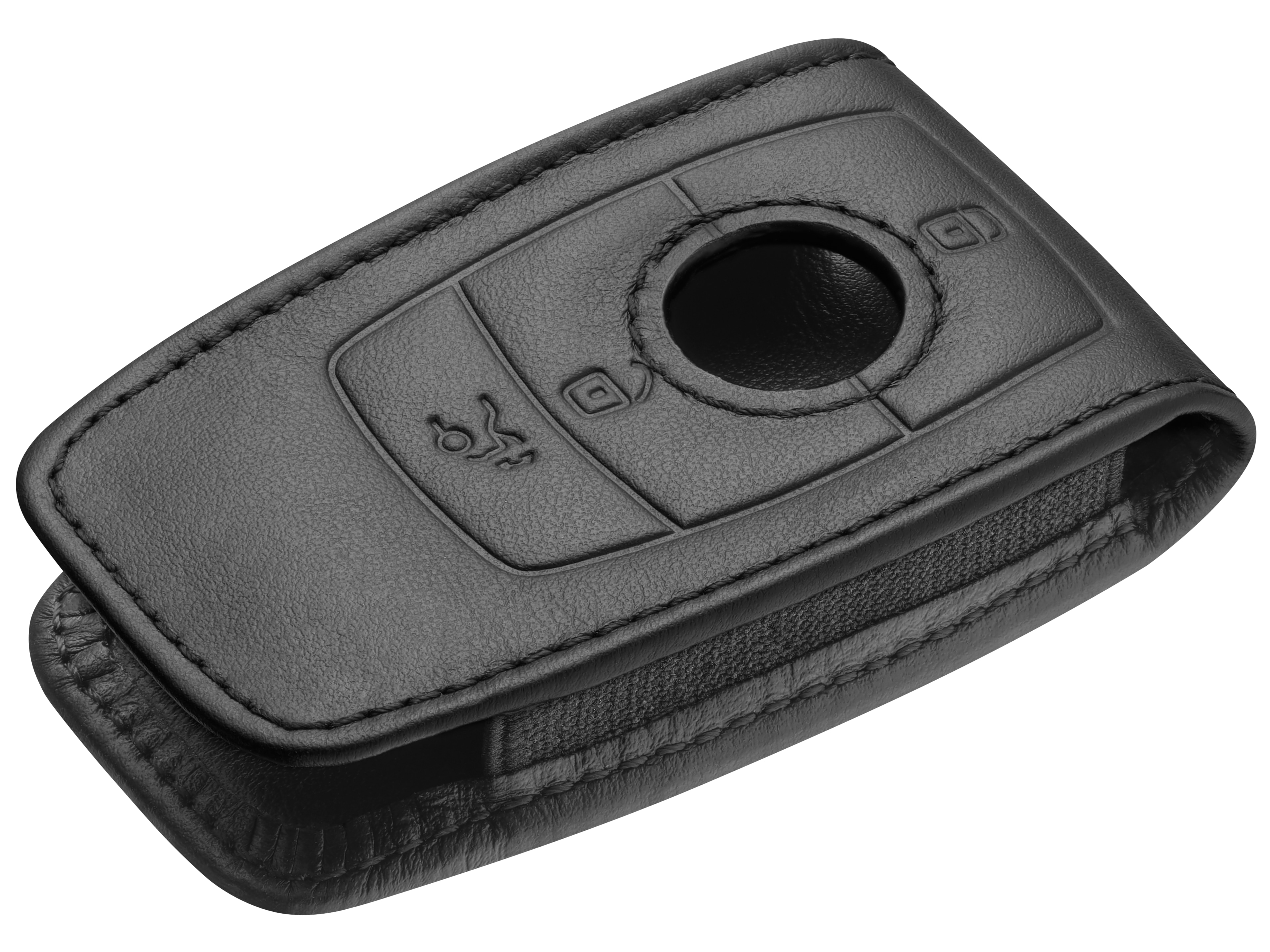 Key sleeve - black, Leather