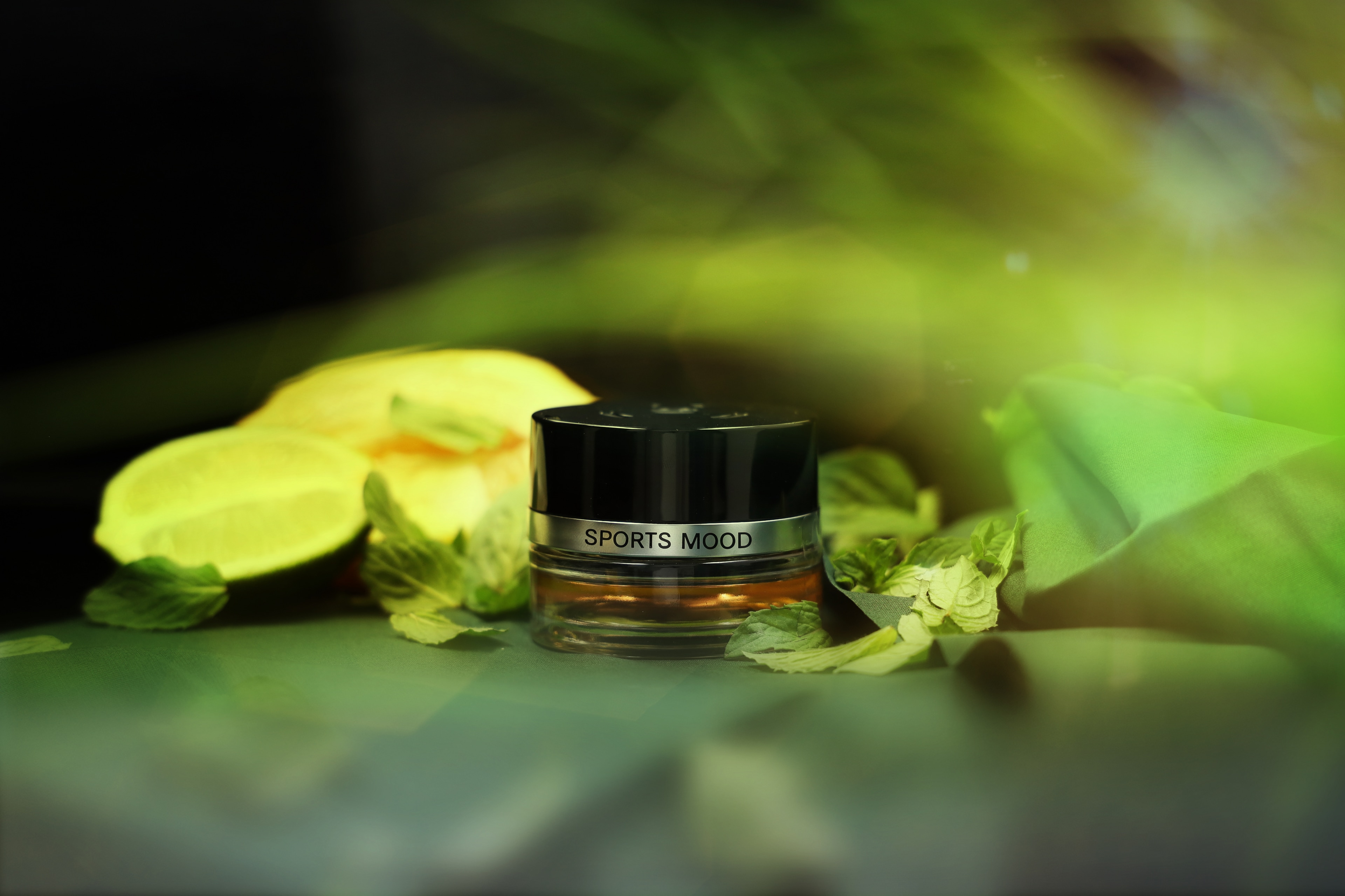 Flacon, SPORTS MOOD - transparent / black, Glass, 15 ml
